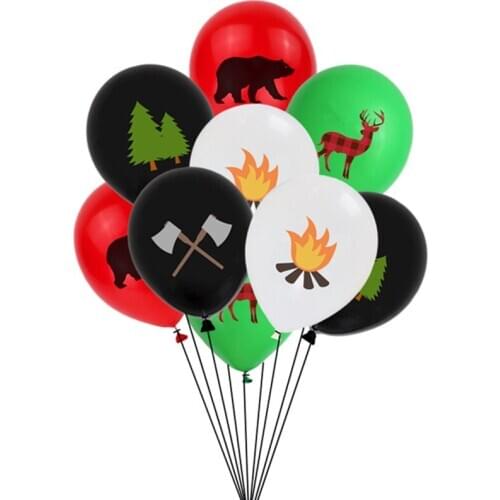 Jungle Animal Balloons Birthday Party Decoration Bear Deer Birthday Safari Party Decor Kids Toys Logging Picnic Party Decor