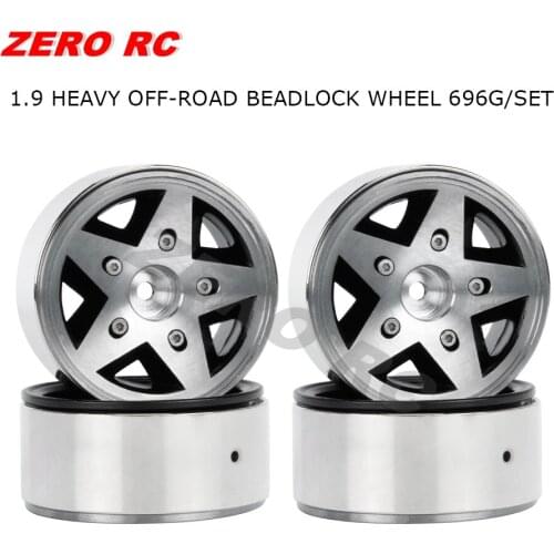 1.9 5 Star heavy duty Aluminum BEADLOCK WHEEL Rims set for 1/10 rc crawlers Axial RC4WD