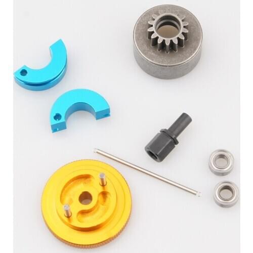 1Set Engine Flywheel Gear Kit 1:10 HSP 02023 02048 Clutch Assembly for 94102 94106 94109 94110 94122 94155 94166 RC Cars