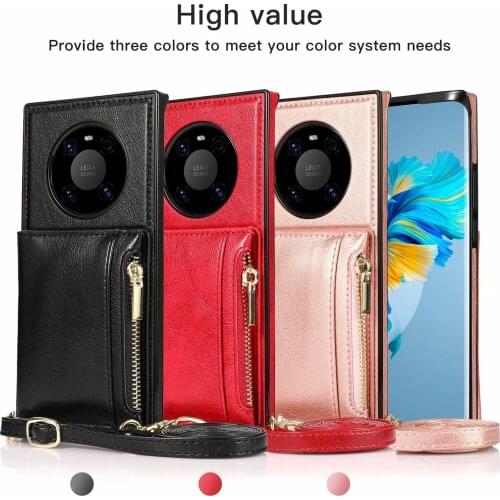 Leather zipper Case For Huawei P40 P30 Pro Plus Lite Mate 20 30 40 Pro Plus Lite Flip Wallet Cover Cases