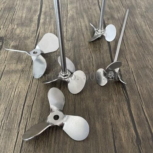 1set DIA 40mm to 120mm lab stainless steel stir blade paddle,Three - blade paddle with stirring rod