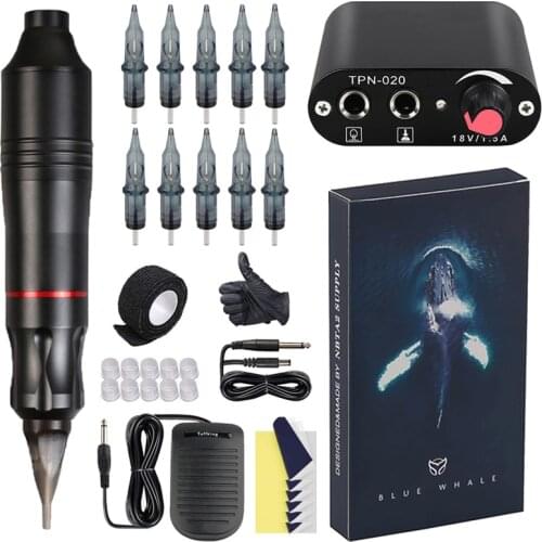 Tattoo Machine Kit DCA Interface Permanent Makeup Rotary Tattoo Pen with Cartridges Needles for Tattoo Artists Tattoo Body Art