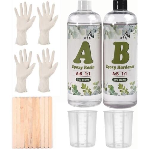 1000g 1:1 AB UV Epoxy Resin Glue Kit High Adhesive Crystal Clear Resin For DIY Resin Jewelry Making Resin Crafts