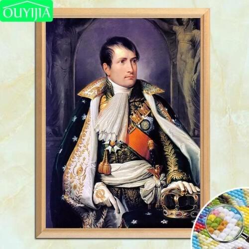 OUYIJIA Emperor of France Napoleon Bonaparte 5D DIY Diamond Painting Full Square Diamond Embroidery Rhinestones Mosaic Painting