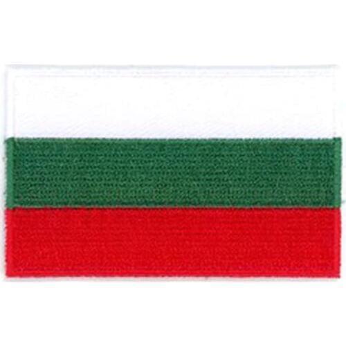 Bulgaria Flag Iron On Patch Embroidered Garment Labels Embroidery Labels Sewing Flat Broder and Iron On Backing Custome MOQ50pcs