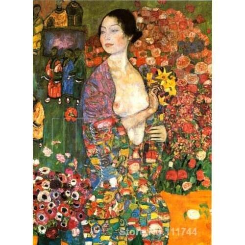 Portrait of women Gold paintings Die Tanzerin Gustav Klimt art oil on canvas High quality Hand painted