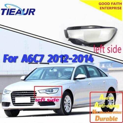 4Doors For A6 C7 New&Old 12-18 Front Headlight Transparent Lens Cover Headlamp Clear Shell