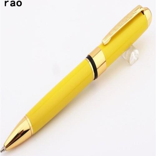 High quality 250 Yellow colour Business office Medium nib Ballpoint Pen New Student Stationery school supplies