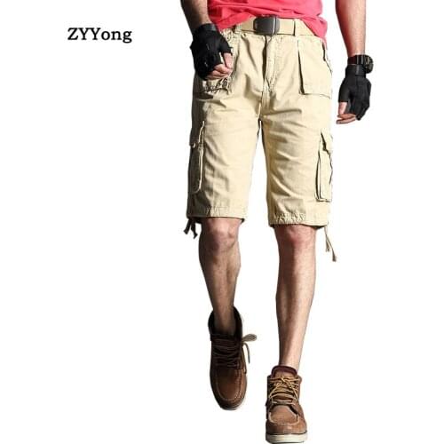 New Cargo Shorts Men Cool Cotton Summer Hot Sale Cotton Casual Men Short Pants Brand Clothing Comfortable Camo Men Cargo Shorts