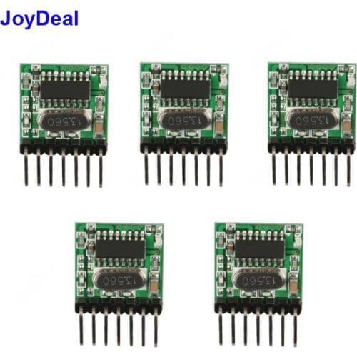433 Mhz Superheterodyne RF Wireless Transmitter Switch Module 1527 Encoding 2262 Code DC 3V-24V For Remote Control DIY Kit 5Pcs
