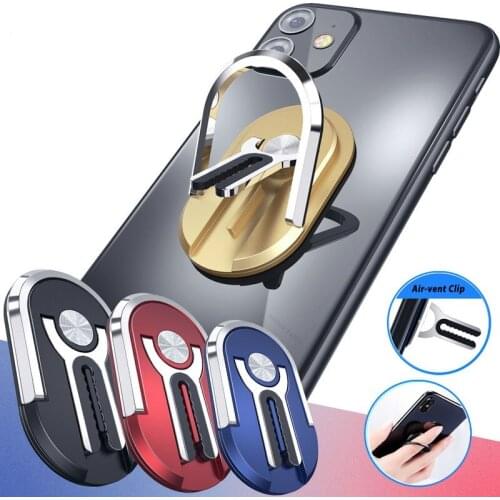 360 Degree Ring Holder Phone Stand Universal Multipurpose Mount Car Air Vent Stand Ring Phone Holder