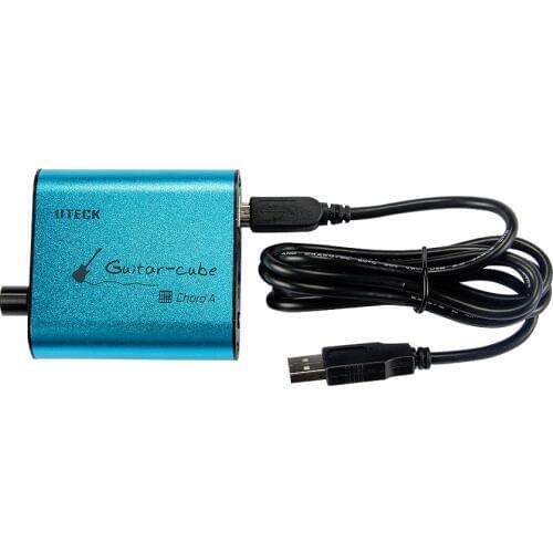 Uteck Guitar Cube ASIO Chord USB Audio Interface DI Fit For Soft Guitar Rig JAMVOX AmpITube