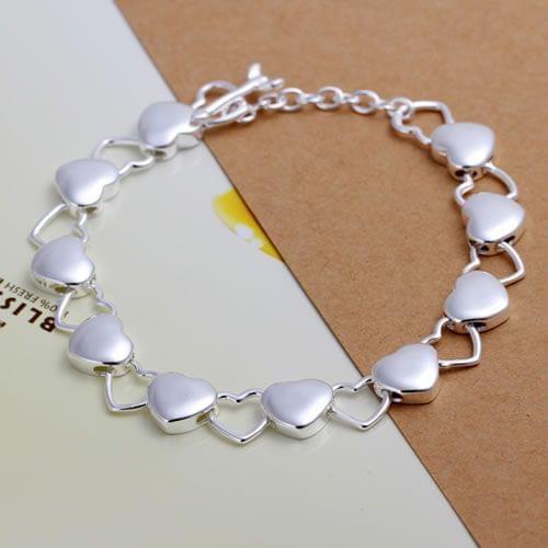 DT-H192 Hot Sale 925 Sterling Silver Bracelets for Women,Wholesale Christmas Gift Charm Fashion Solid And Hollow Bracelet