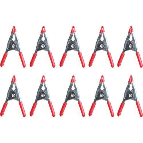 10PCS Metal Spring Clamps 2" Clip Soft Plastic Tips Grip Photos Craft