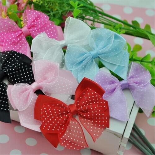 20 pcs Satin Organza Double Ribbon Flower Applique Craft Wedding Decoration A205