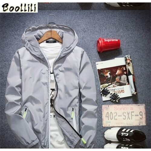 2020 Plus Size 6XL 7XL Hooded Mens Jackets Autumn Spring Casual Thin Mens Jackets And Coats Blue Bomber Jackets Men Coat