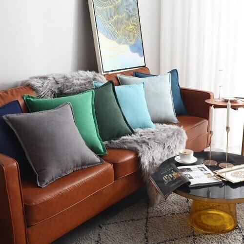 30x50/45x45/60x60cm 20 colors frill cushion cover suede throw pillowcase decorative lumbar pillow cover for backrest