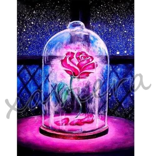 Xaviera 5D Diy Diamond Painting Rose Flower Mosaic Embroidery Full Square Round Drill Rhinestone Cross Stitch Home Decor Crafts