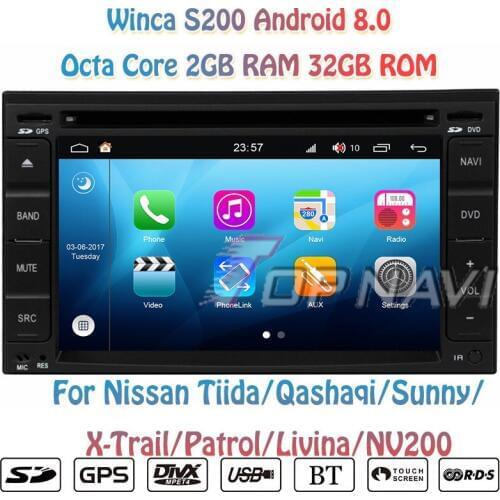 Topnavi 6.2" Octa Core S200 Android 8.0 Car DVD Multimedia Player for Nissan Universal Old Audio Radio Stereo GPS Navigation