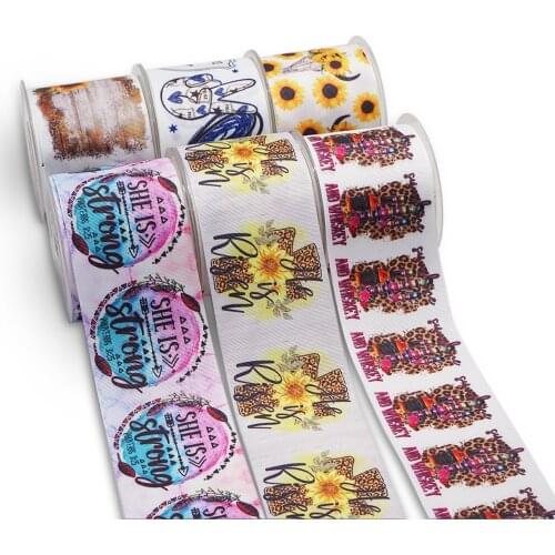 Choshim accessories 10 Yards Per Size Peace Love Ribbon Printed Grosgrain Ribbon DIY Bow Bag Material 53495