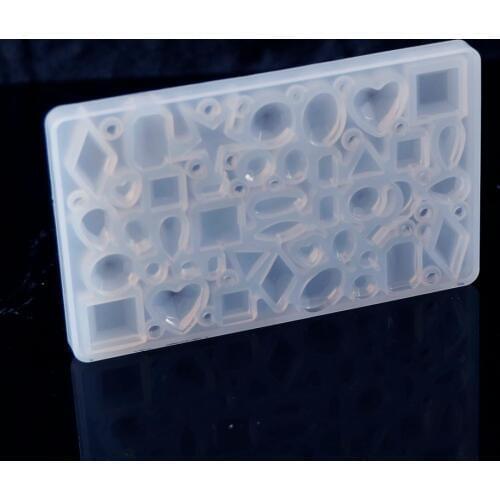 Geometry Water Drops Moon Semicircle Five Star Pendant Mould Silicone Mold For Resin Forms Crystal Diamond Pendant Jewelry