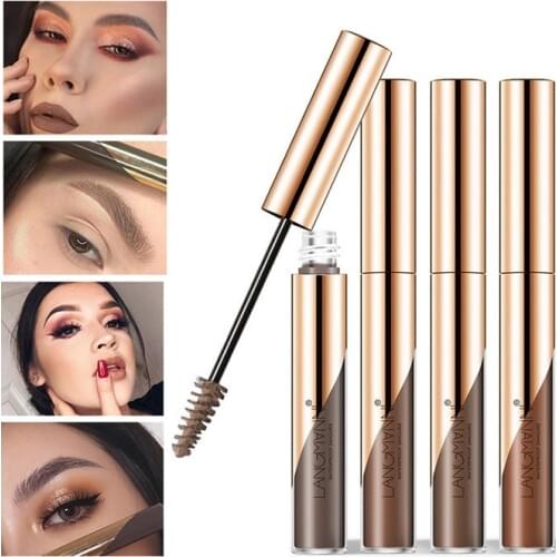 Professional Natural Pigments Tattoo Eyebrow Mascara Cream Lasting Eye Brow Tint Gel Liquid Paint Brown Black Color Makeup Tool