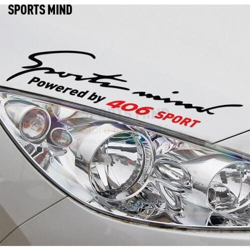 2 Pieces Sports Mind Car-Styling On Car Lamp Eyebrow automobiles & motorcycles Car Sticker Decal For Peugeot 406 accessories