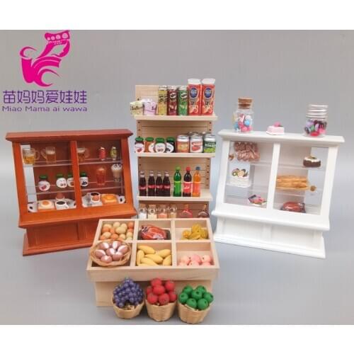 Doll house furniture shopping store commodity shelf supermarket display bjd doll mini toys furniture