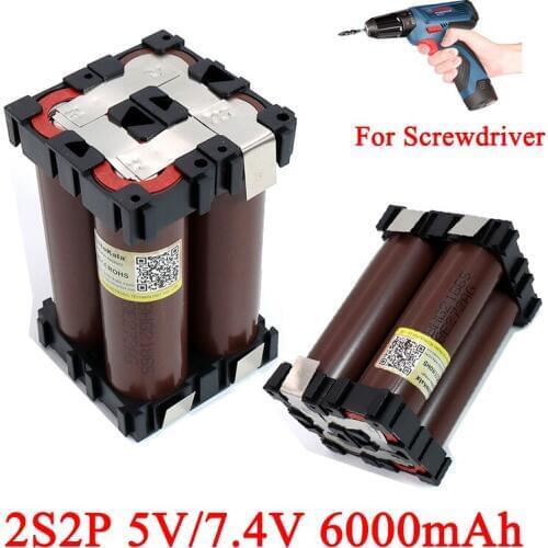 Liitokala 7.4V 18650 HG2 5V 2S2P 6000mAh 20 amps For wireless Screwdriver batteries DIY weld battery pack