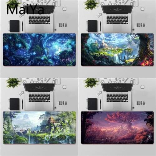 Maiya Top Quality Beautiful Anime Forest Tree DIY Design Pattern Game mousepad Free Shipping Large Mouse Pad Keyboards Mat
