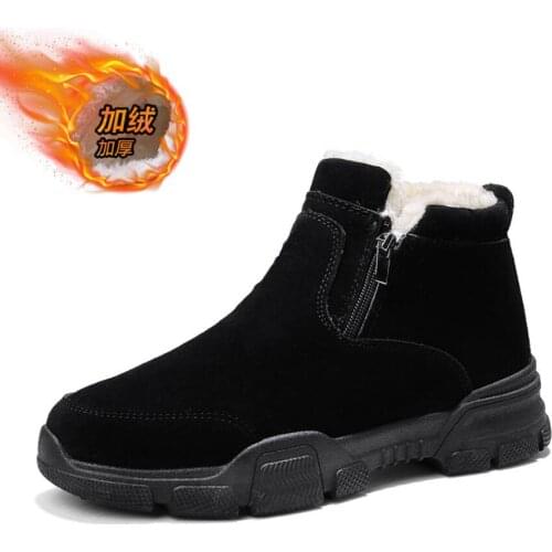 2020 Luxury Brand Men Winter Snow Boots Leather Sneakers Super Warm Botas Outdoor Male Hiking Bottes Work Shoes Zapatos Hombre