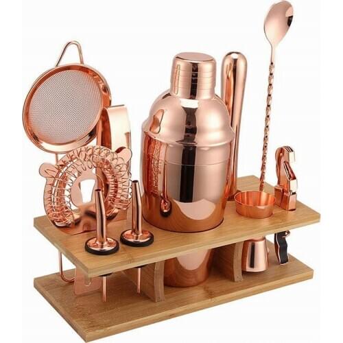 Cocktail Shaker Set Bar Shaker 11pcs Bartender Kit For Mixer Wine Martini, Stainless Steel Bars Tool, Home Drink Accessories