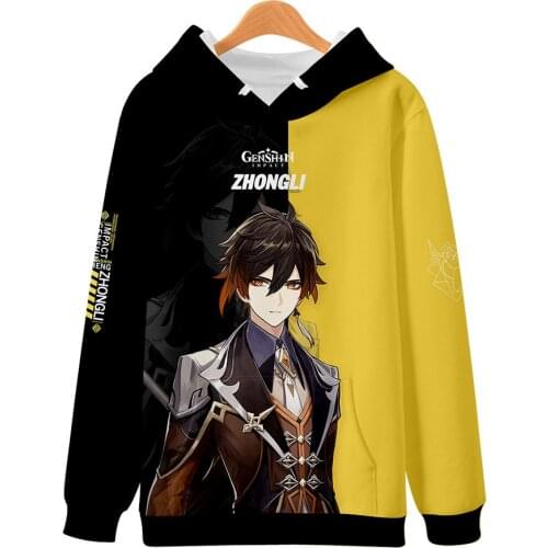 2021 New Creative Genshin Impact Hoodies Sweatshirt Women Men Spring Autumn Fashion Hooded Fashion Hip hop Streetwear Clothes