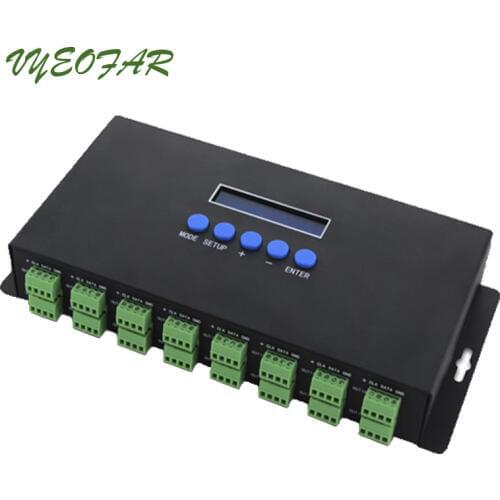 New BC-216 DC5V-24V 16 Port Artnet to SPI/DMX Ethernet-SPI Pixel Controller 1024 Channel Output;Led Artnet to DMX Controller