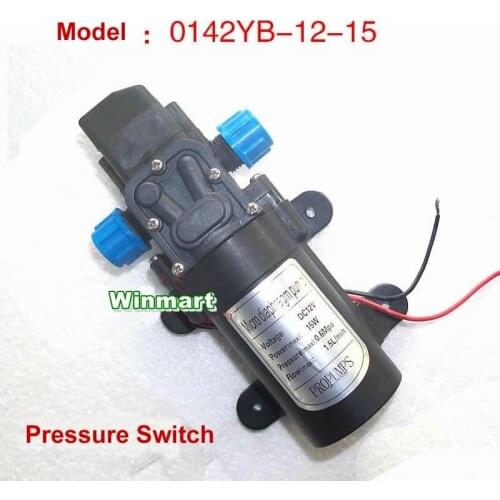 15W DC12V Pressure Switch type Micro Diaphragm Water Pump Self-priming Booster Pump Pipe connection 1.5L/min