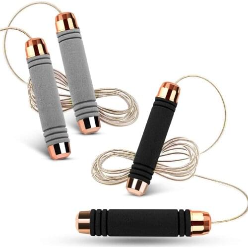 Gold-plated Jump Rope for Workout and Fitness Competition Weight-Bearing Skipping Rope Weight Loss Jumping Ropes With Wire