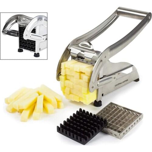 Stainless Steel Manual Potato Cutter French Fries Slicer Potato Chips Maker Fries Cutter Dicer Cutting Machine Tools For Kitchen