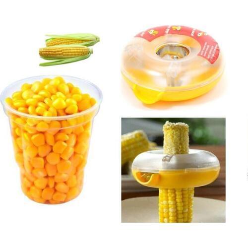 Corn Separator Circle Remove Cob Cutter Peeler Thresher Stripper Kitchen Fruit Vegetable Tools