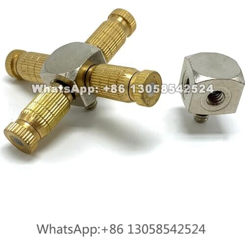 Fogging Machine Related Connector Fittings, Fog Nozzle Adaptor with 4 Nozzle Seats, Slip Lock Fitting with Misting Nozzle