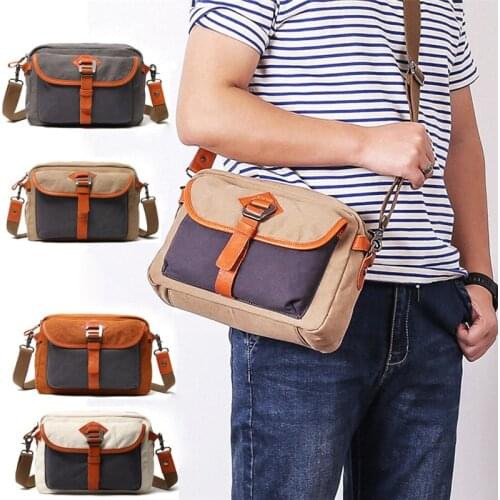 Phone Bag Purse Bag Vintage Shoulder Bag Mens Canvas Crossbody Small Bag Outdoor Sports Bag