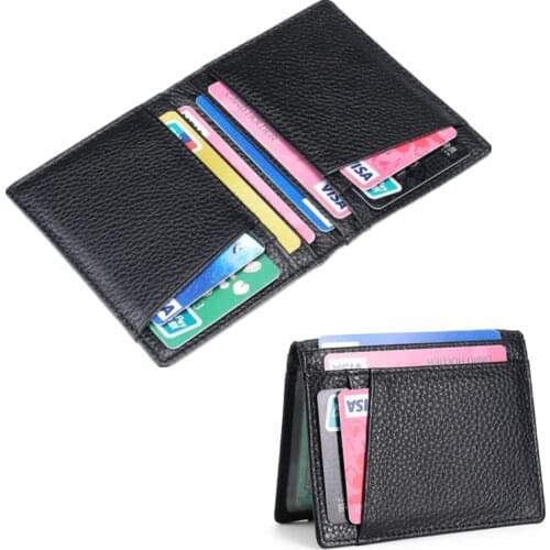 Ultra Slim RFID Blocking Leather Wallet Credit ID Card For Men Holder 2021 Purse Case Money Fashion Bag Women Wallets