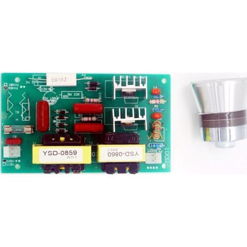 2PCS 50W 40KHz Ultrasonic Transducer Cleaner +1PC Power Driver Board 110VAC