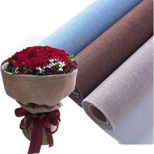 Korean Style Linen Flower Wrapping Paper Flowers Bouquet Gift Packaging Material Flower Shop Floristic Packaging