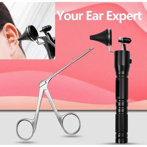 Ear Pick Endoscope Earwax Remover Hartman Micro Alligator Crocodile Forceps Earpick Nose Operational Cleaner Clip Tweezer