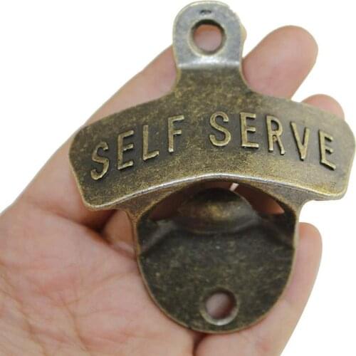 Vintage Wall Mount Beer Bottle Opener Antique Style Bar Cap Glass Opener Soda Drinkware Kitchen Supplies Accessories Cola N7U7