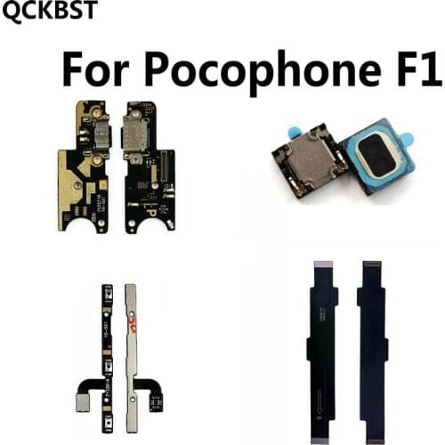 USB Charging Board Power Volume Flex Earpiece Speaker Receiver Replacement For Xiaomi Pocophone F1 Main Motherboard Flex cable