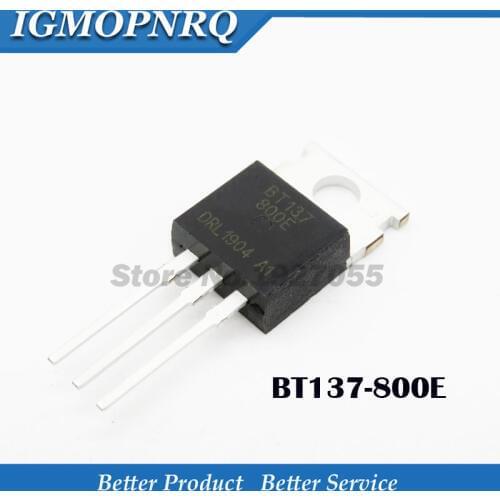10pcs BT137-800E TO220 BT137-800 TO-220 The bidirectional thyristor 800 v / 8 a / 5 w