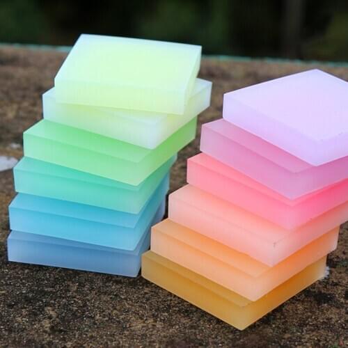 5 * 5 *1cm colored crystal clear jelly Rubber Carving Blocks rubber stamp for scrapbooking DIY sculpture tool