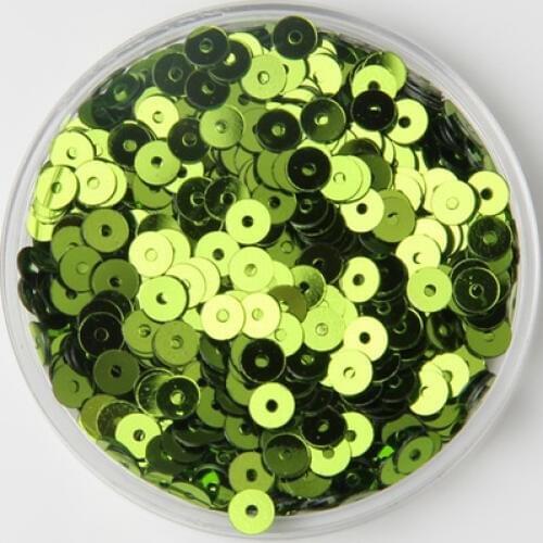 50g 5mm Flat Round Loose Sequins Paillettes Sewing Wedding Craft Good Quality 6# Light Green Olivine Confetti