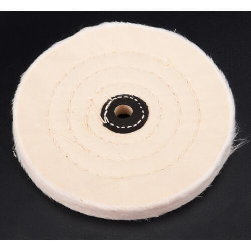 6'' White Cloth Buffing Polishing Wheels Buffer Polish Grinder Pad Wood Metal Polishing Tool for Abrasive Tools